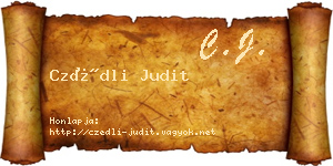 Czédli Judit névjegykártya